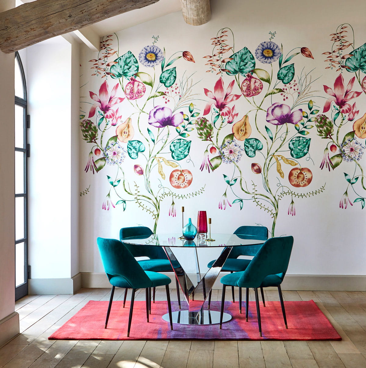 Wandbild Quintessence - Lagoon/ Cerise