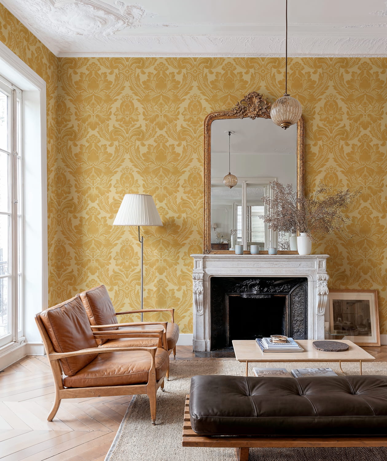 Tapete Venetian Damask - Mustard