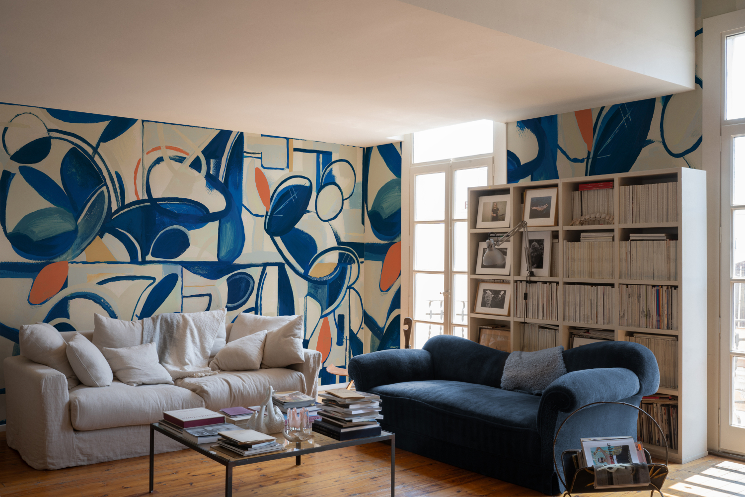 Wandbild Giant Abstract - Blue