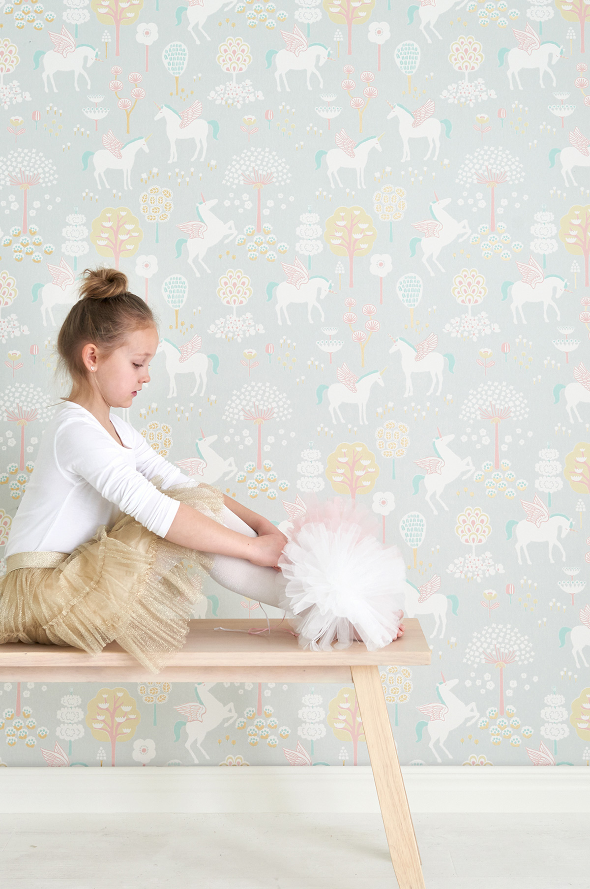 Tapete True Unicorns - Soft Grey/ Gold/ Pink/ Turquoise/ Yellow/ White