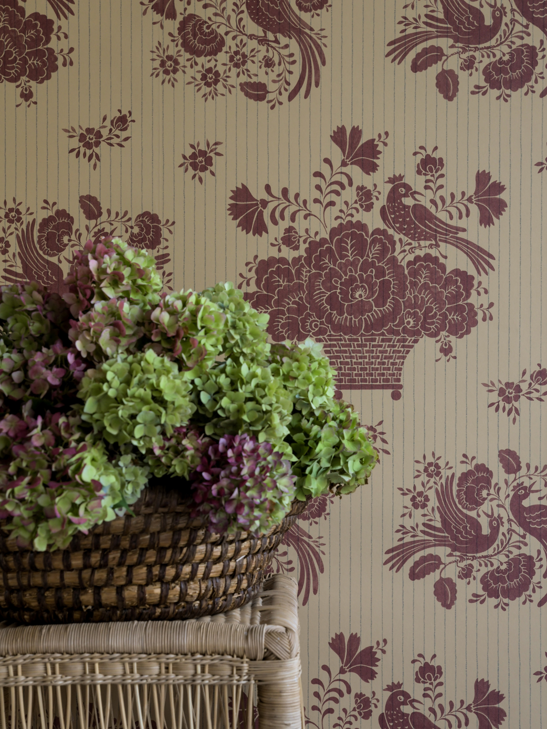 Tapete Birds Nest - Falu Red