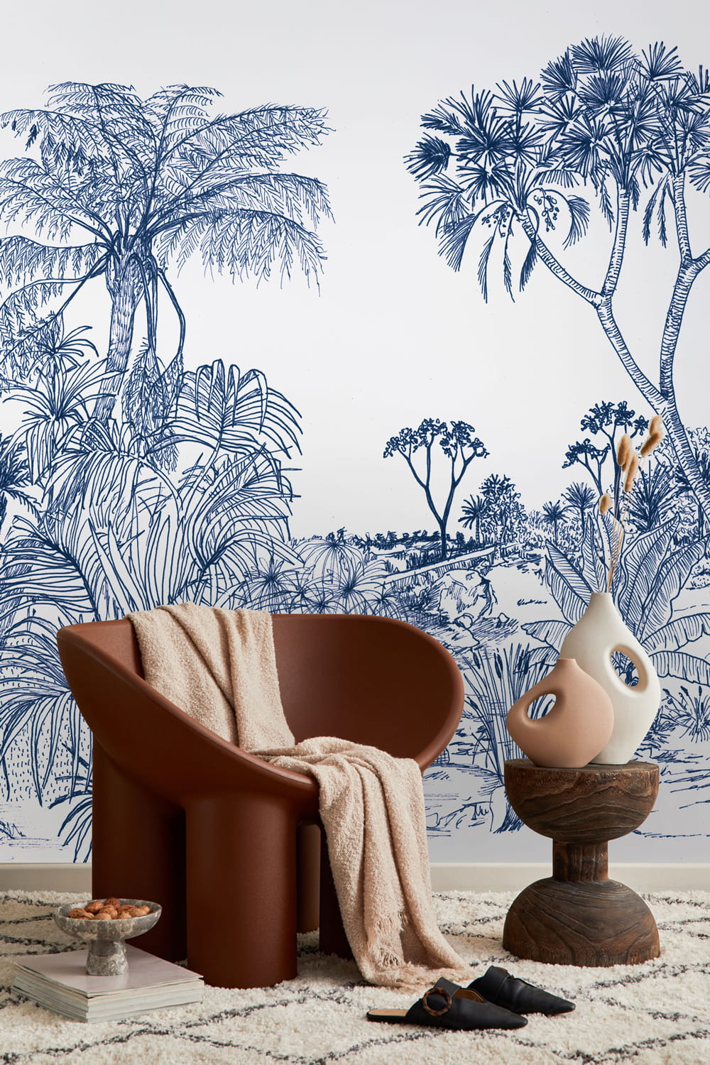 Wandbild Savane - Cobalt
