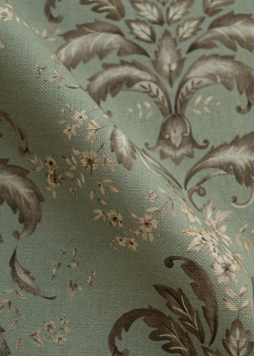 Stoff French Damask - Aqua