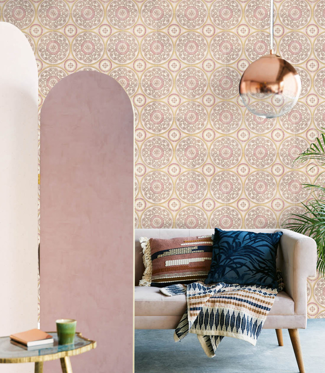 Tapete Rosario Tiles - Pink