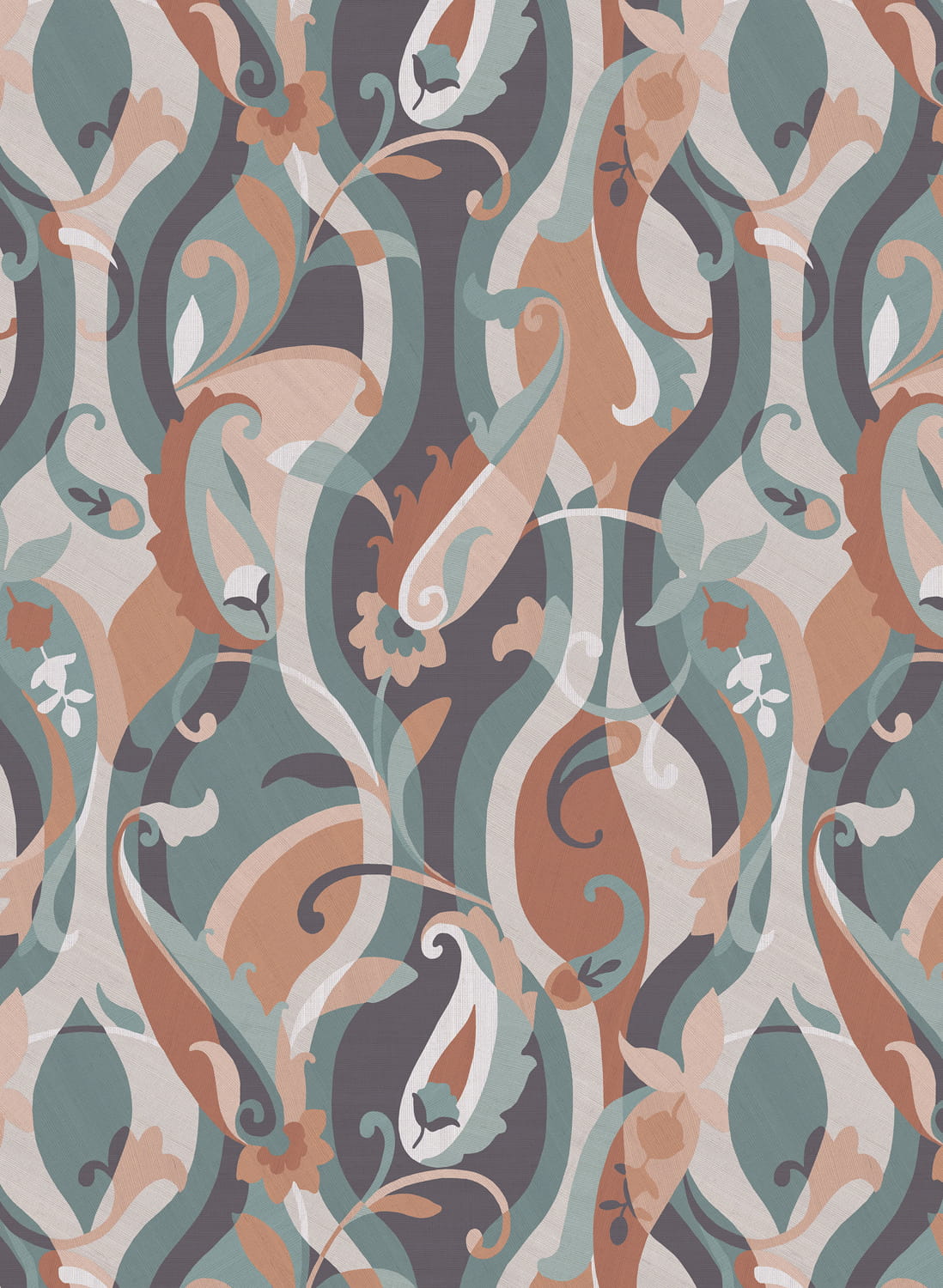 Tapete Castillo - Aqua/ Sienna