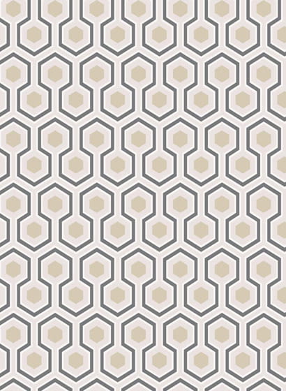 Tapete Hicks Hexagon - Gilver/ White