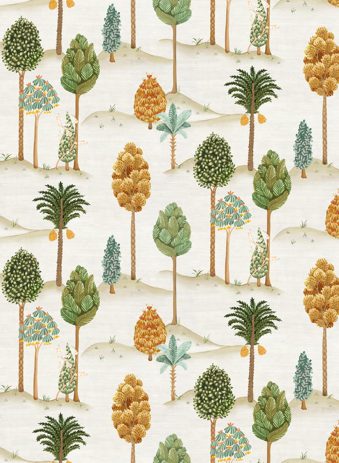 Tapete Foresta - Olive/ Gold