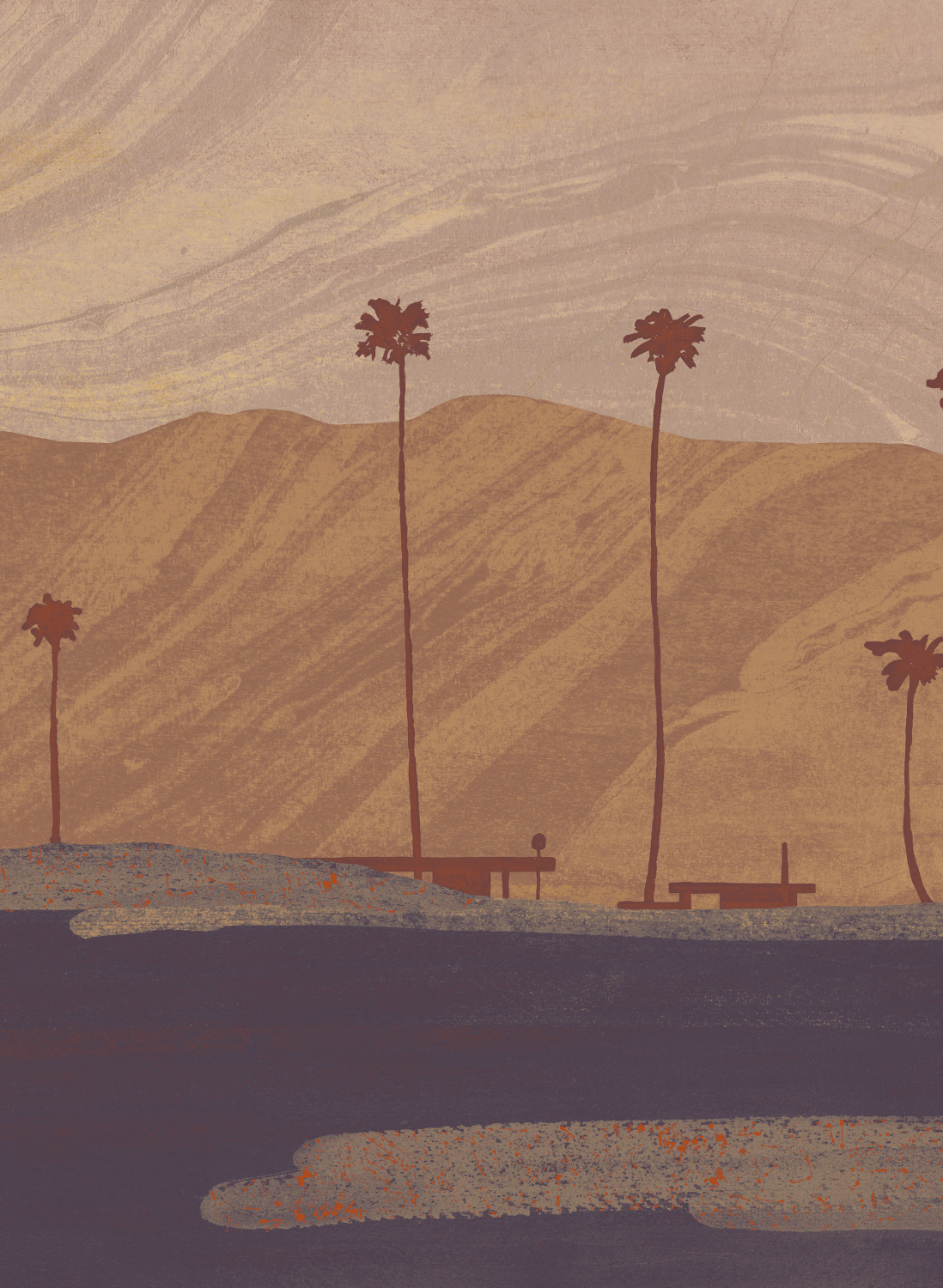 Wandbild Palms View - Mallow