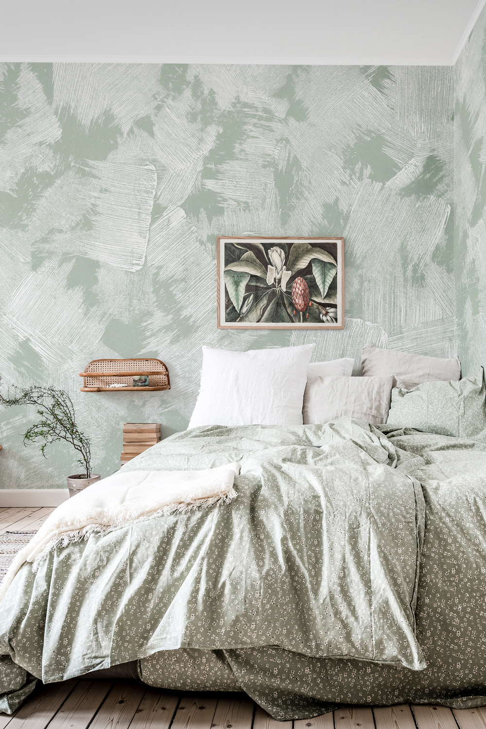 Wandbild Brush - green