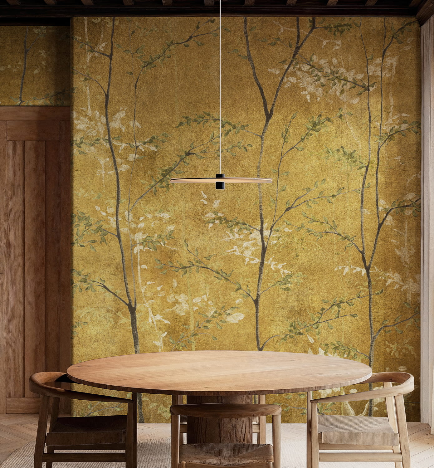 Wandbild Woods - Extra Gold