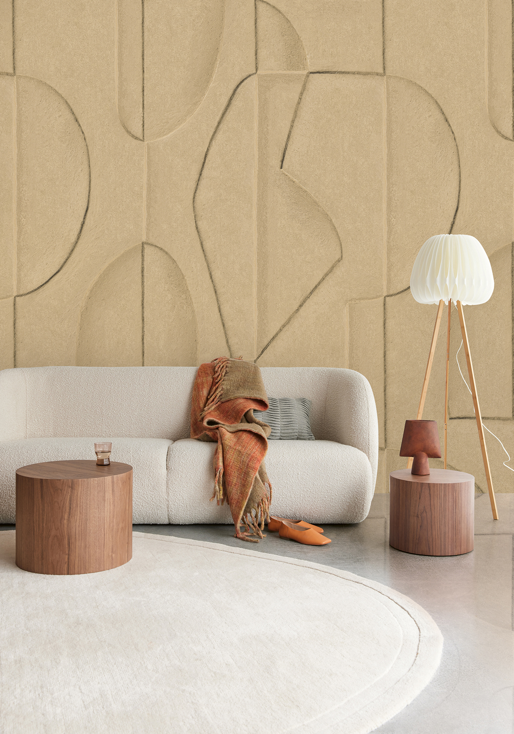Wandbild Sculpted Clay - Honey