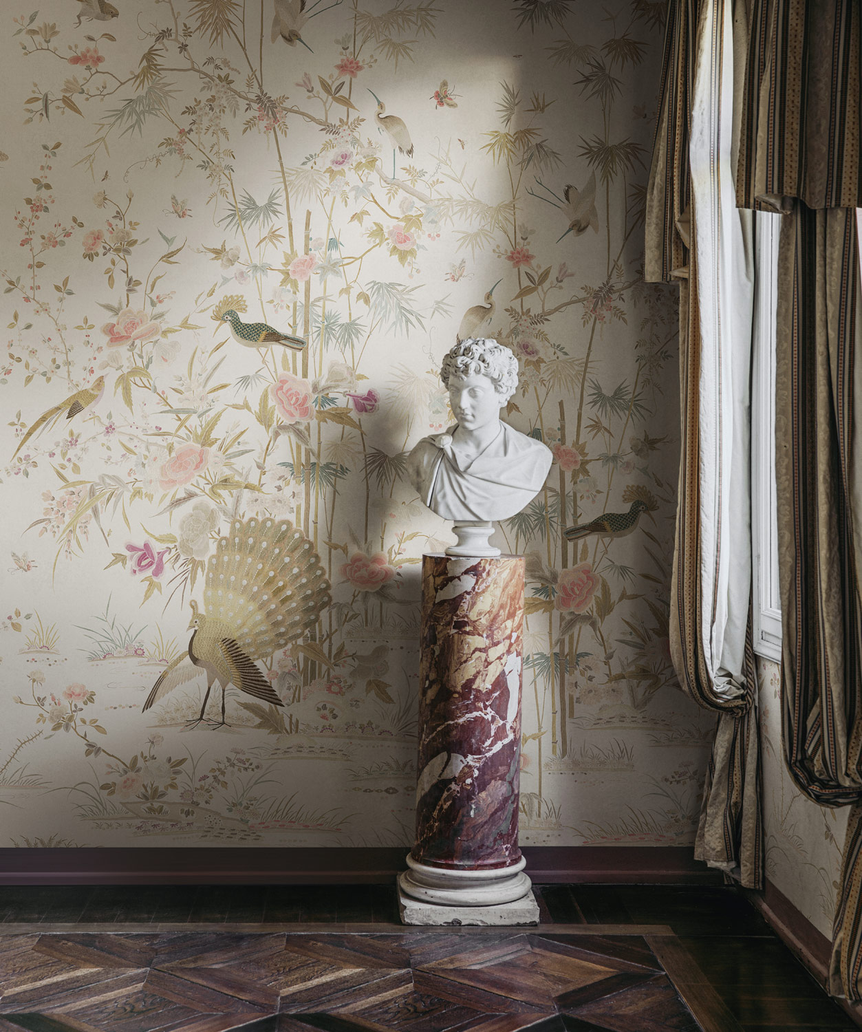 Wandbild Chinoiserie Garden - Eggshell