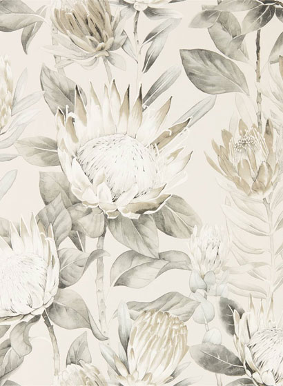 Tapete King Protea - Linen/ Mica