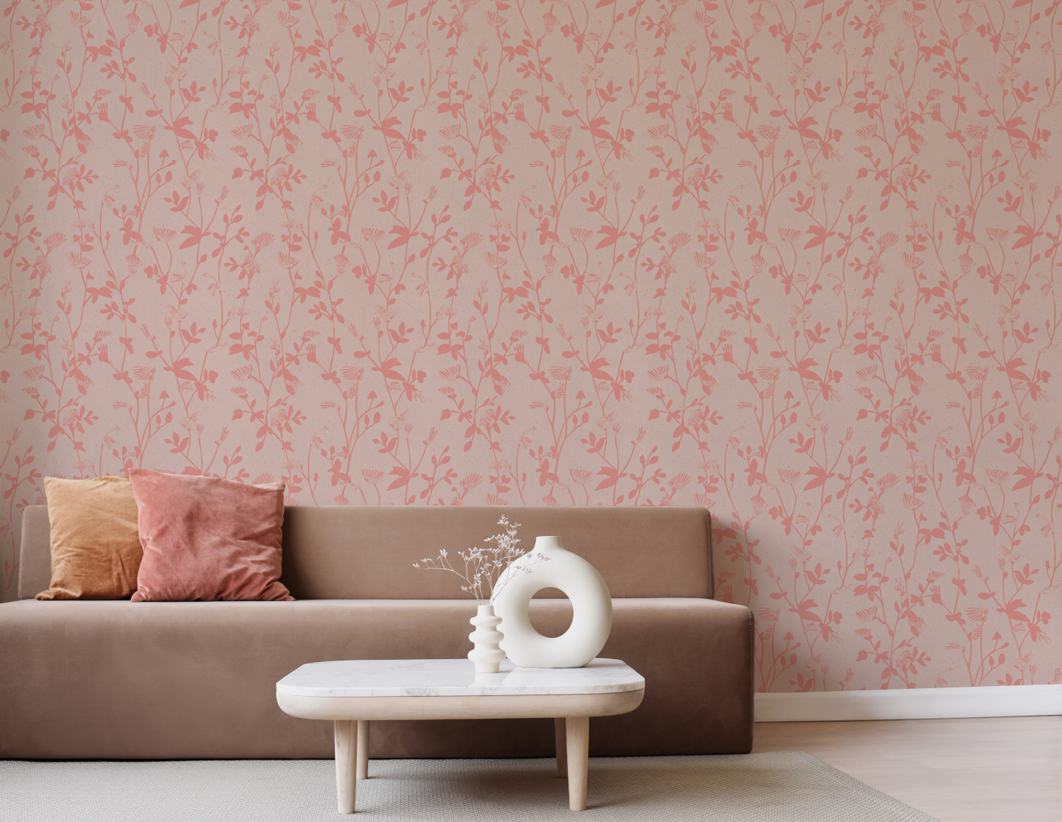 Tapete Feather Plant - Pink