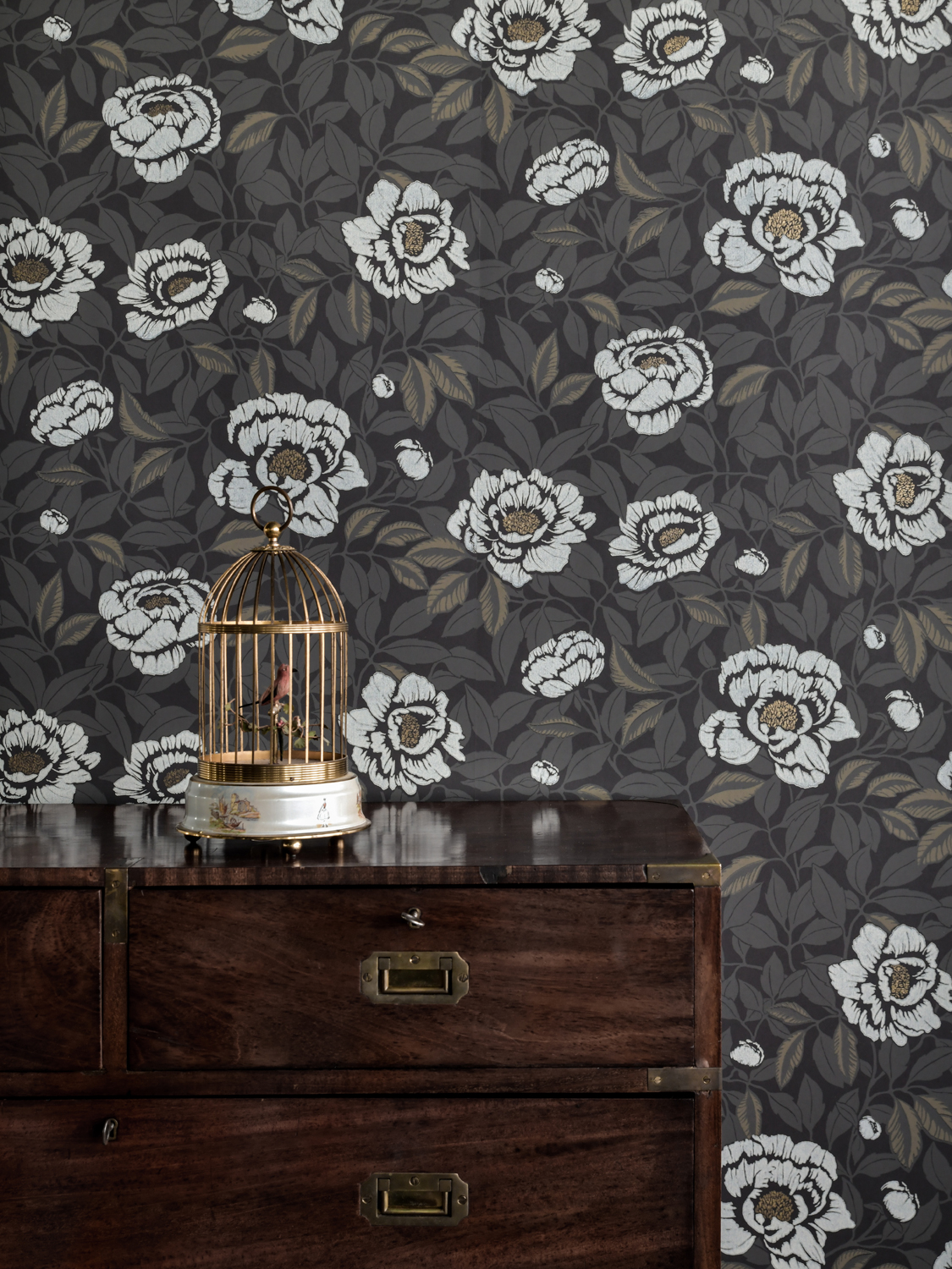 Tapete My Peony Garden - Antique Gold