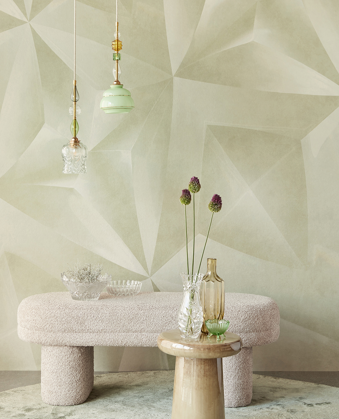 Wandbild Crystal - Sage Left