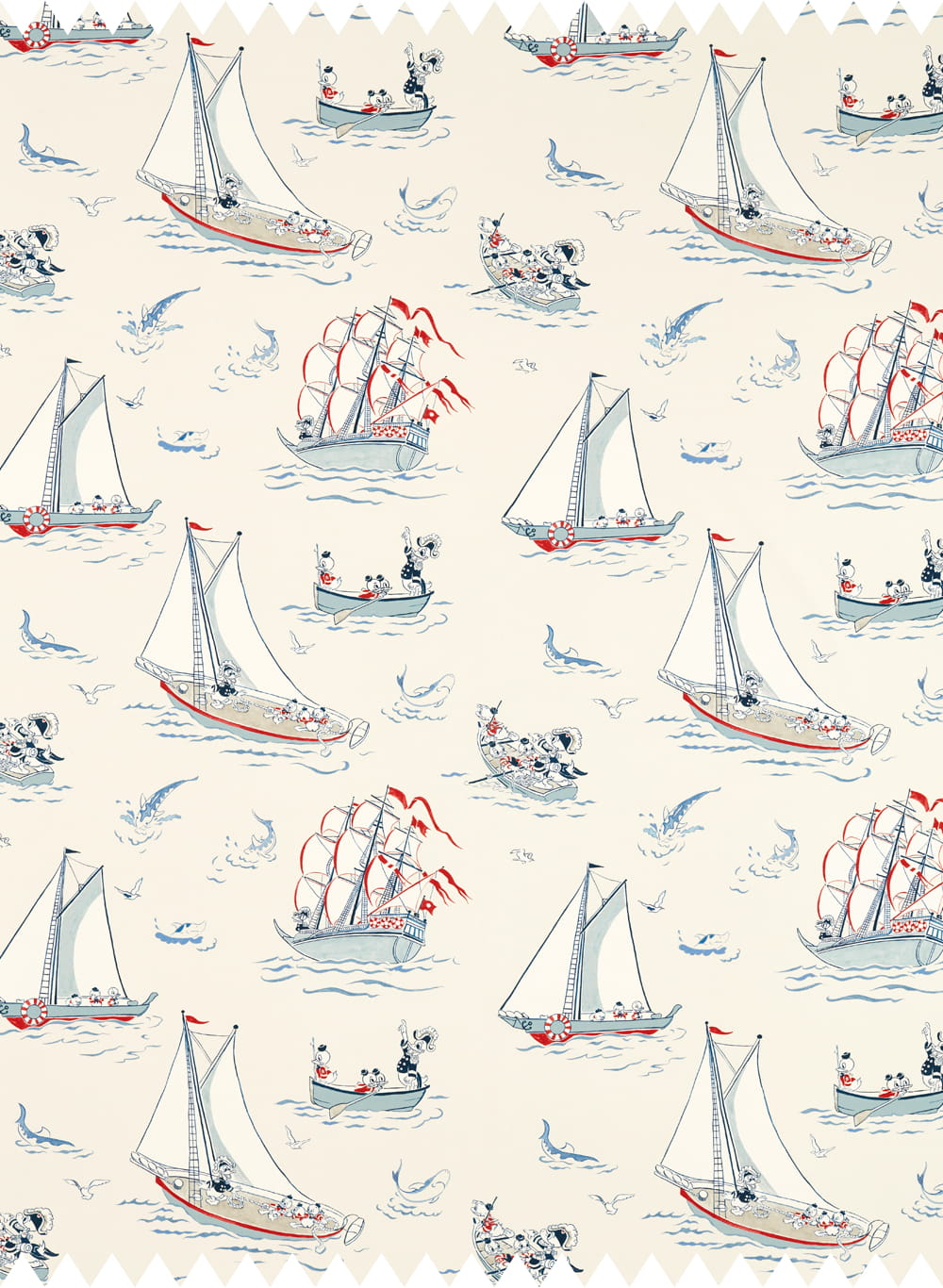 Stoff Donald Nautical - Sea Salt