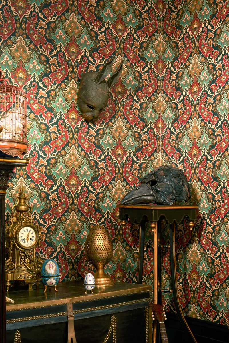 Tapete Pushkin - Red/ Teal
