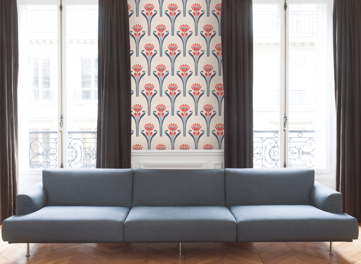 Tapete Tulipes - Blanc rouge