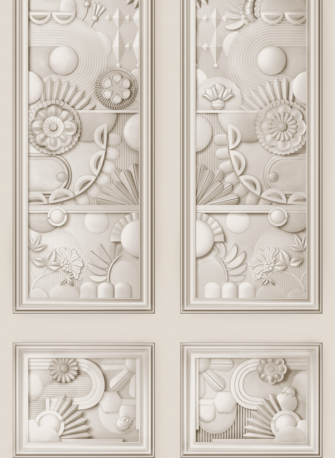 Wandbild Greenhouse Gathering Window - Oyster White