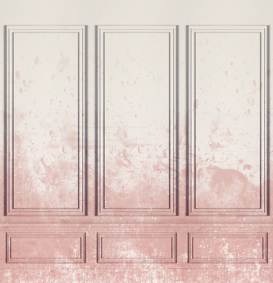Wandbild Patinated Panels - Pink