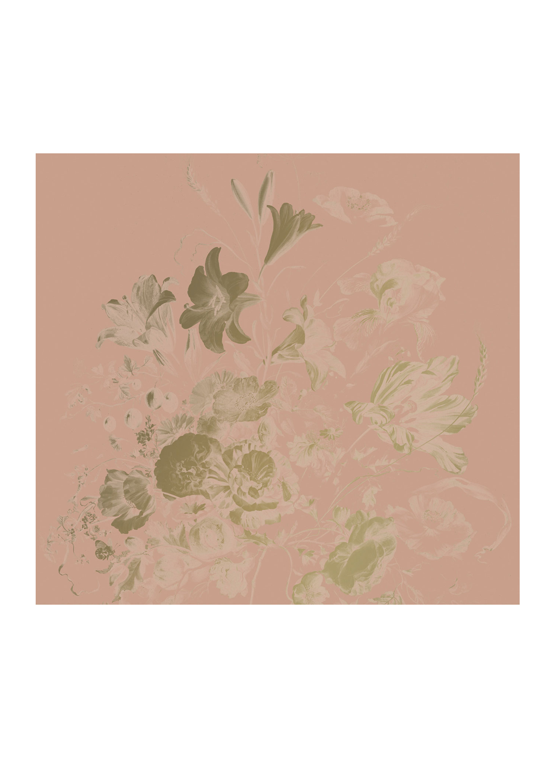 Wandbild Golden Age Flowers Gold 8 - L