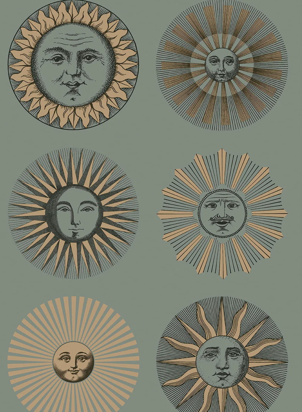 Tapete Soli - Sage / Rose Gold
