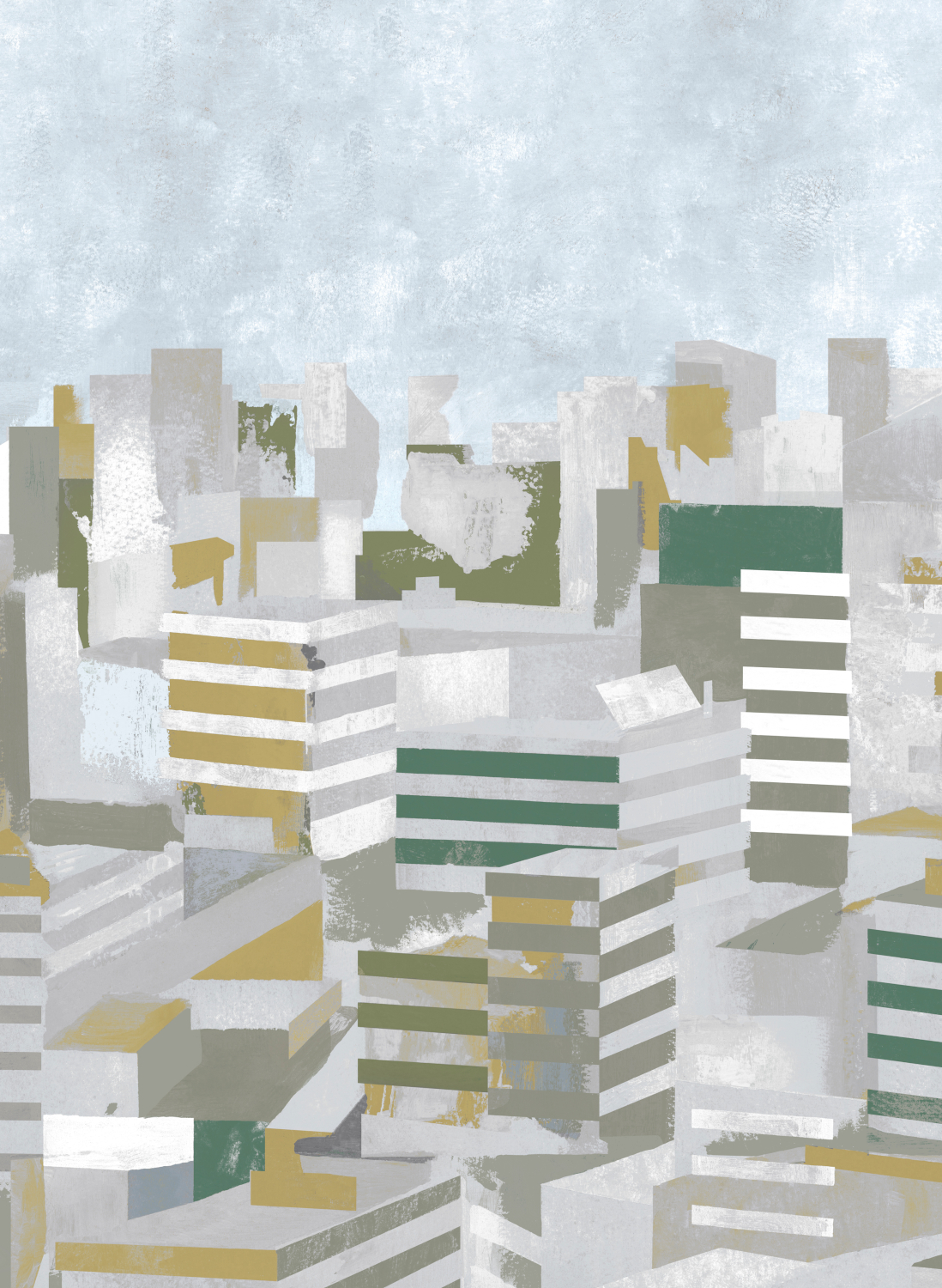 Wandbild Skyline - Spring