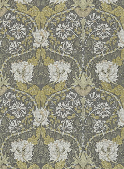 Tapete Honeysuckle & Tulip - Charcoal/ Gold
