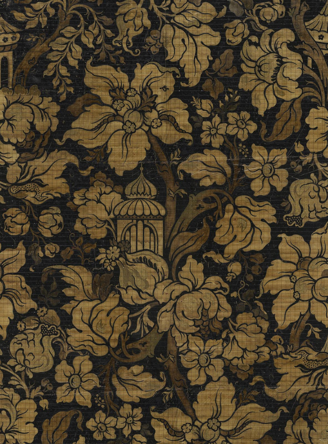 Wandbild Big Pattern Paradis Noir - 3 Drops
