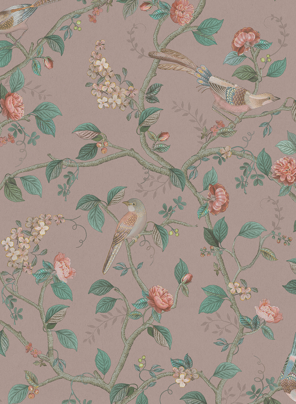 Tapete Good Nightingale - Pink Mauve