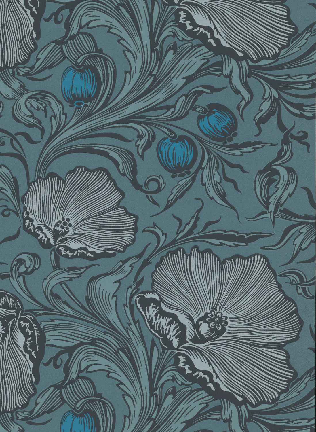Tapete Poppy Trail - Air Force Blue