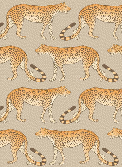 Tapete Leopard Walk - Stone/ Orange