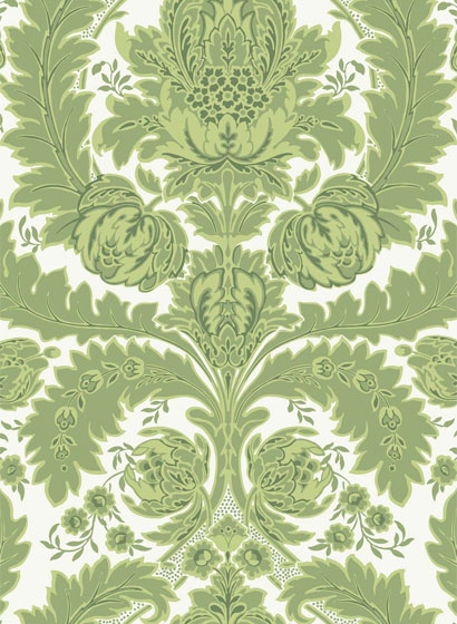 Tapete Coleridge - Green/ Ivory