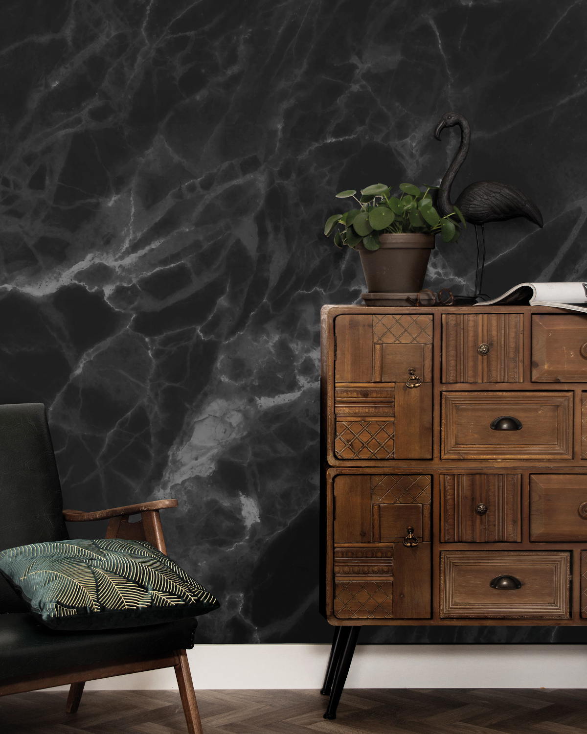 Wandbild Marble 2 - Multicolor - 3.896m Breite