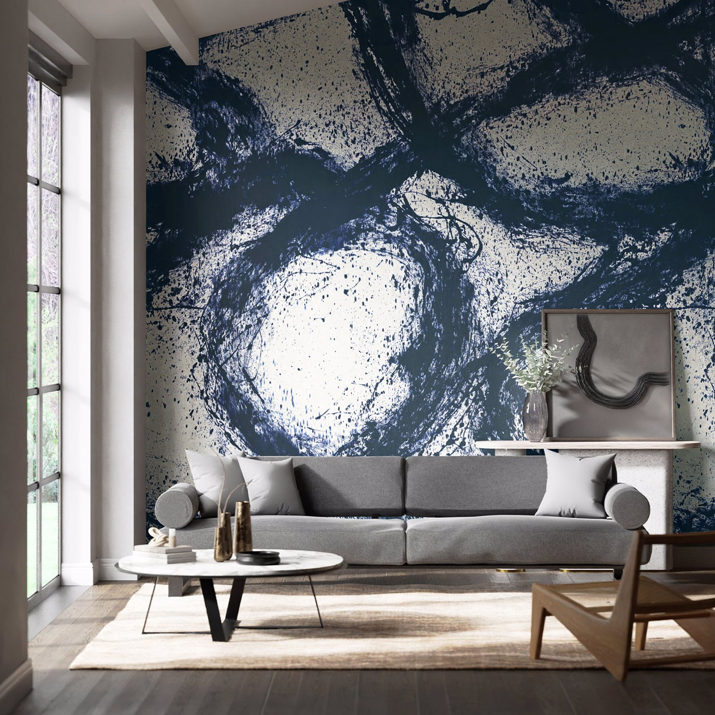 Wandbild Enigmatic - Japanese Ink/ Origami