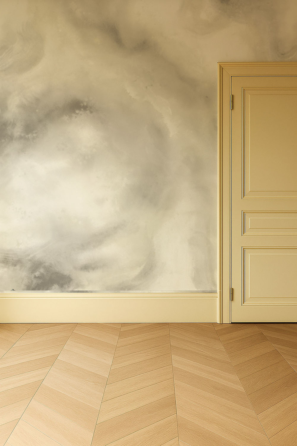 Wandbild Viento - Linen/ Mocha
