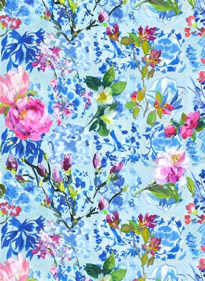 Wandbild Majolica - Cornflower