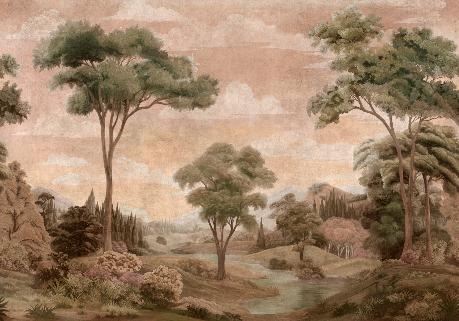 Wandbild Silk Route - Peach