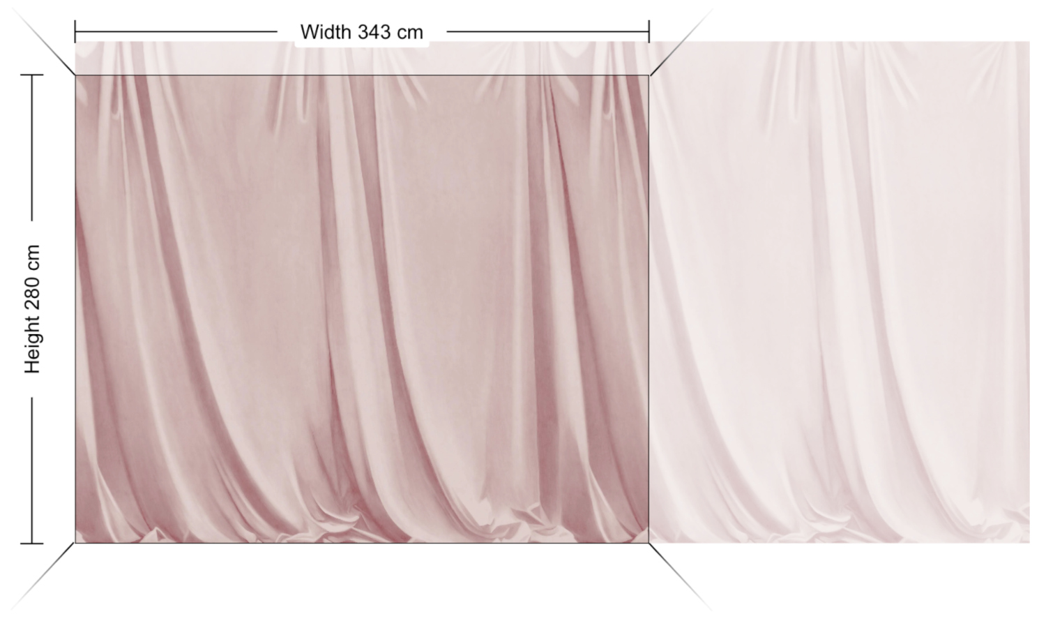 Carta da parati panoramica Drape - 9890W