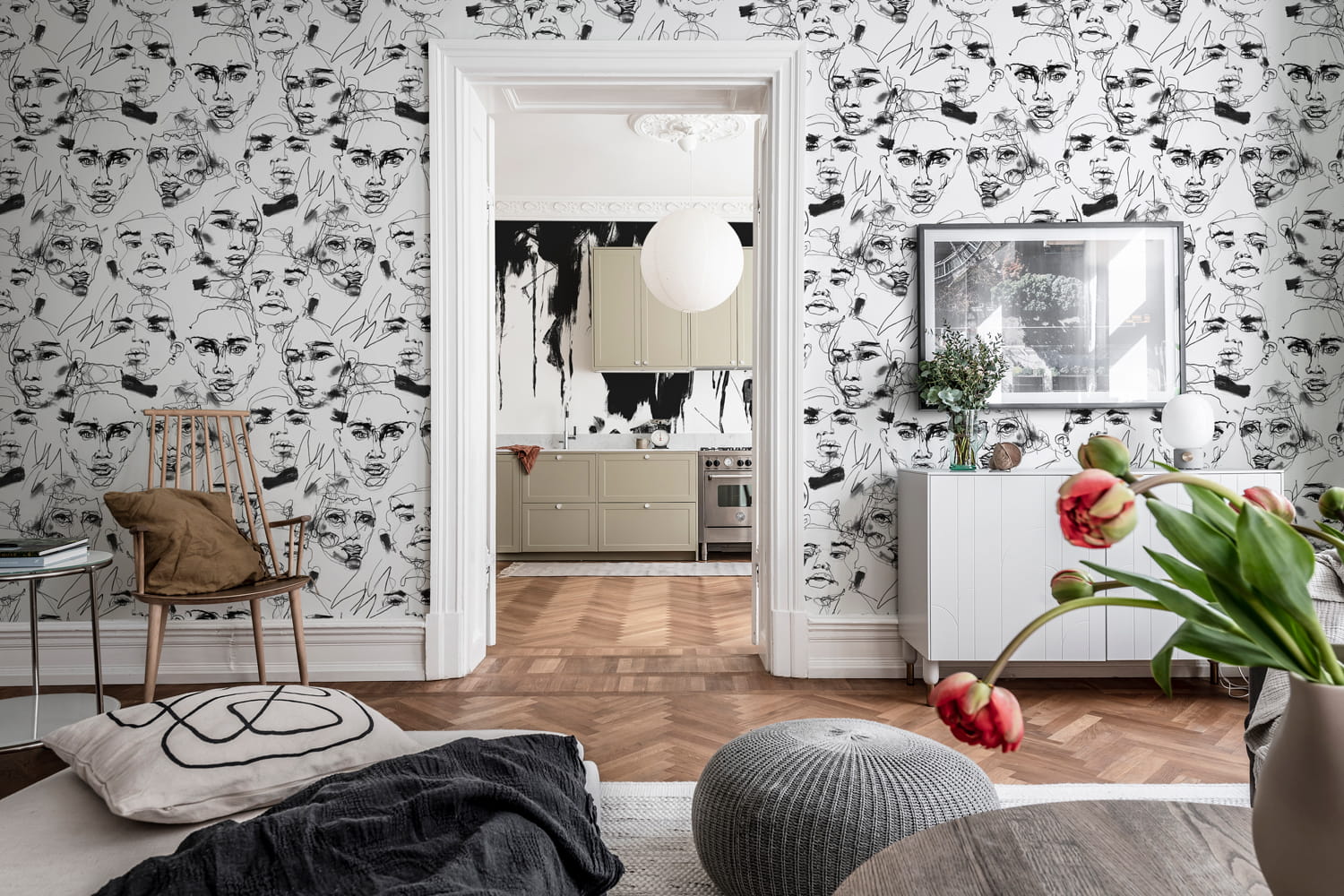 Wandbild Fala Bozetto - Graphite