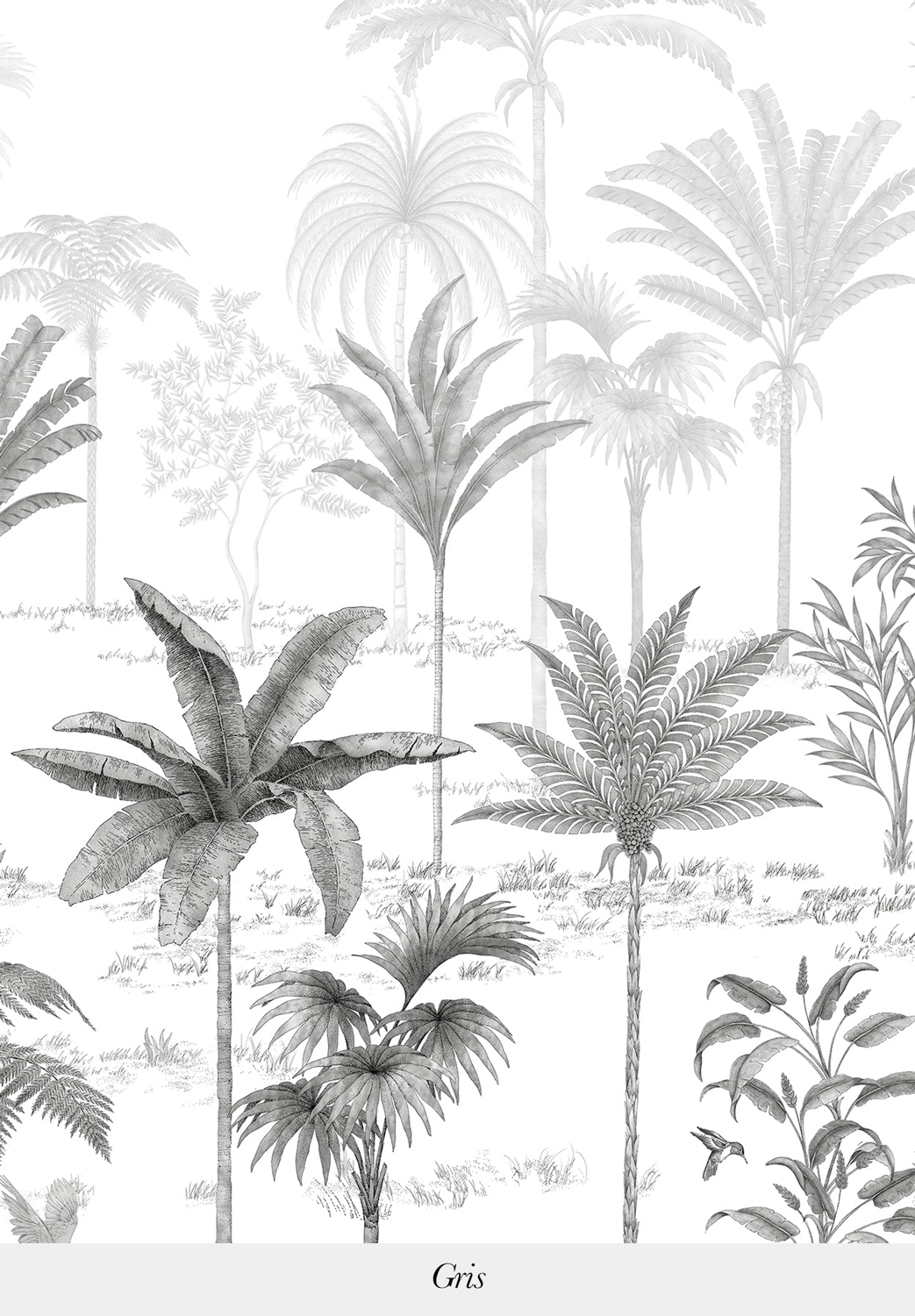 Papier peint Sur la route de Samarcande - Gris Panel A