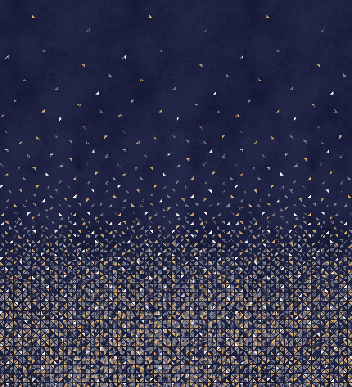 Papier peint panoramique Tangram Bleu Nuit - Panel A