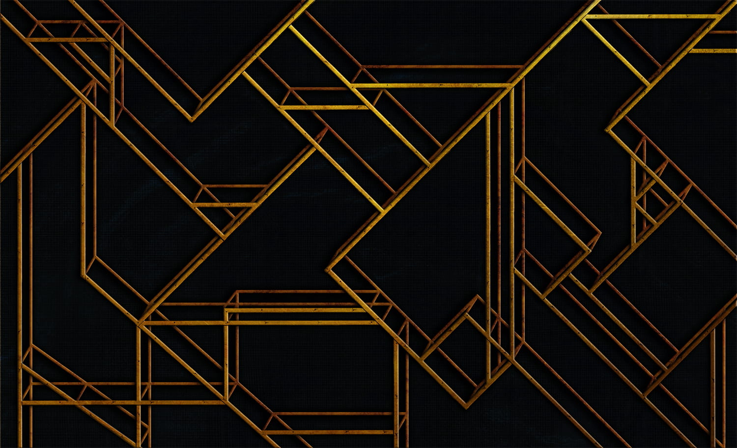 Wandbild L Geometric - Black