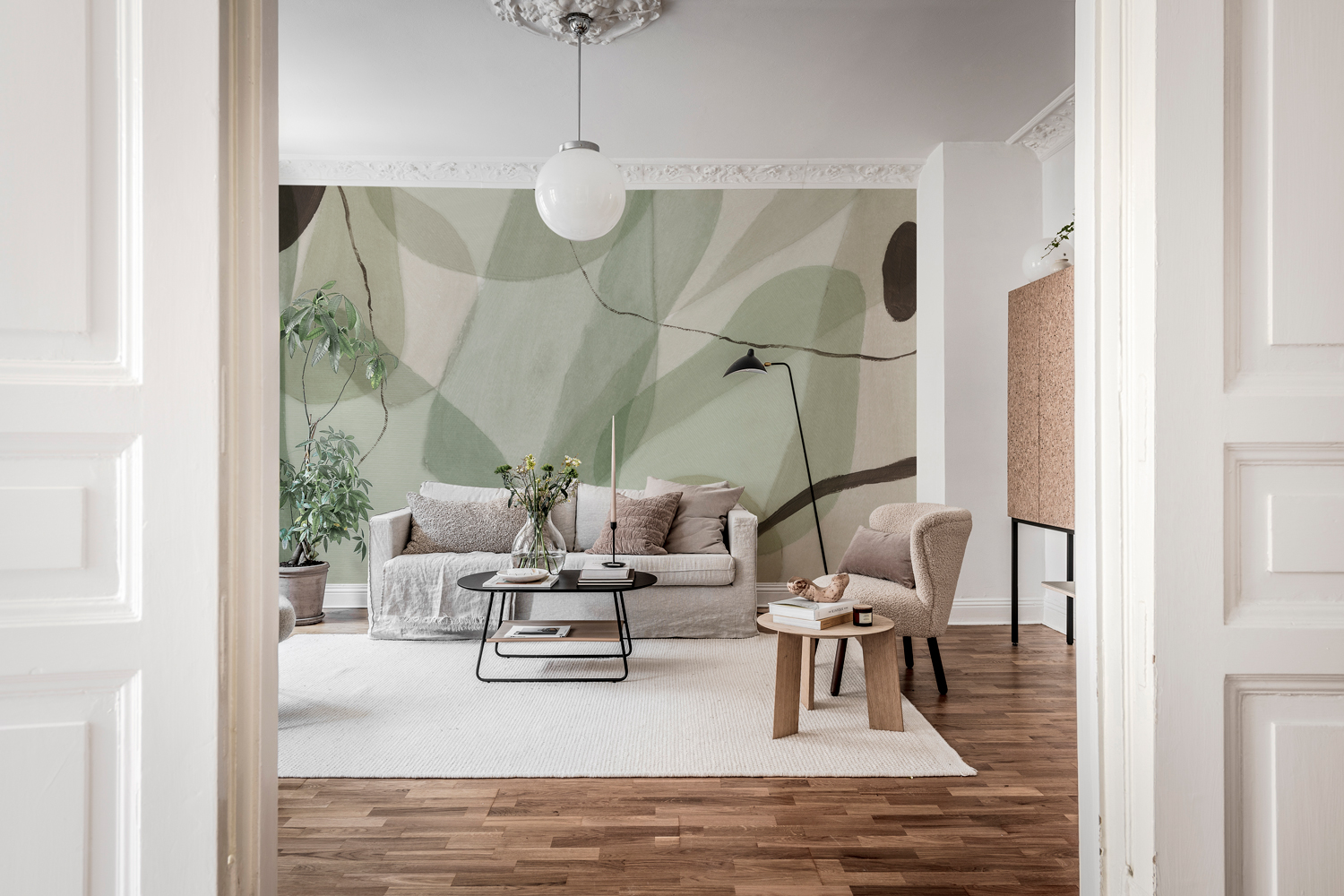 Wandbild Asana - green