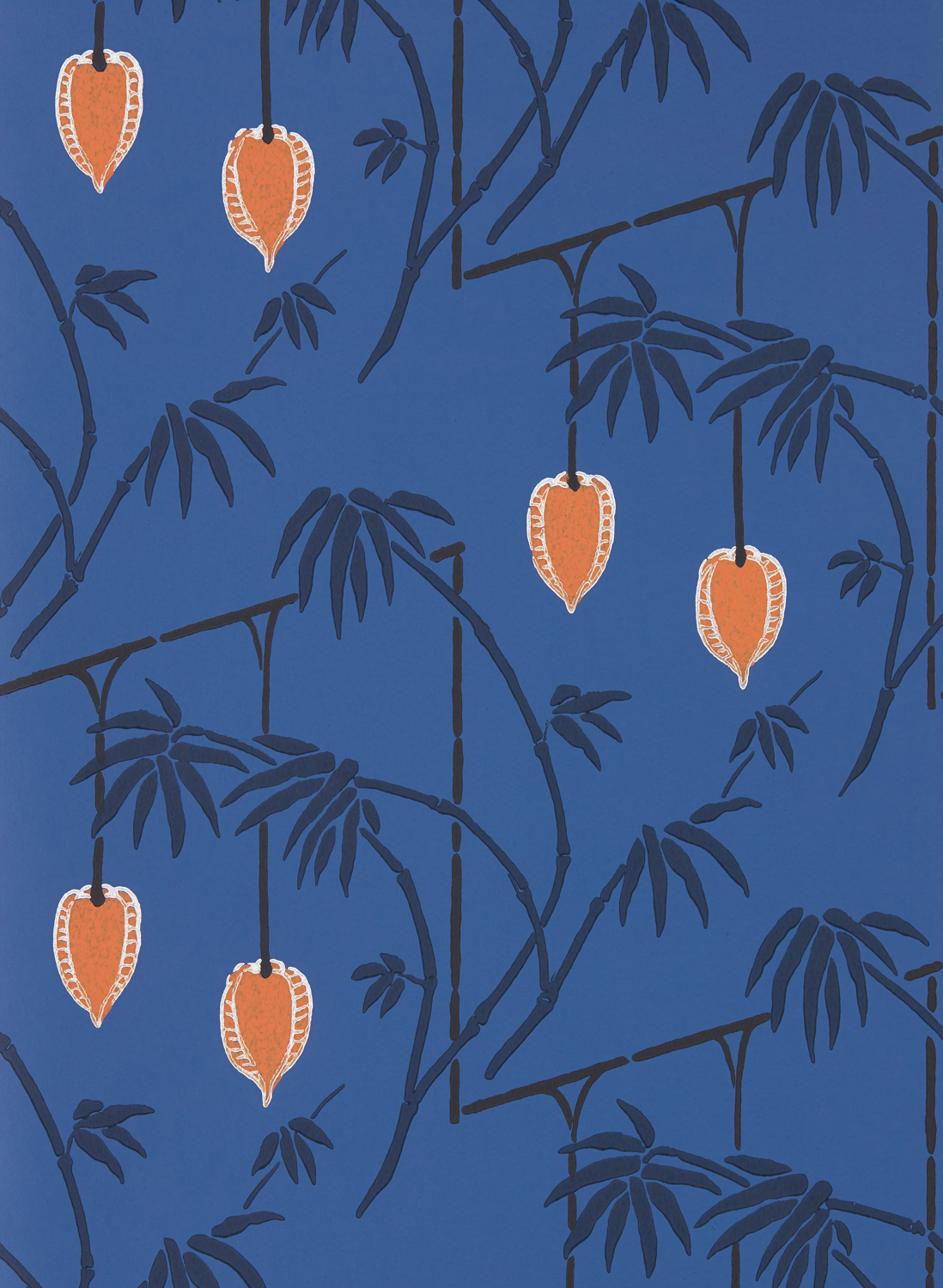 Tapete Kimiko - Majorelle/ Clementine