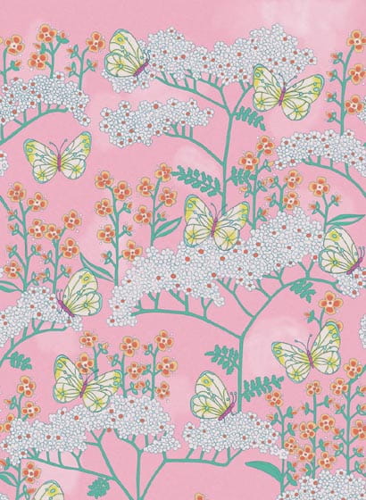 Wandbild Butterflies and Flowers - 383619