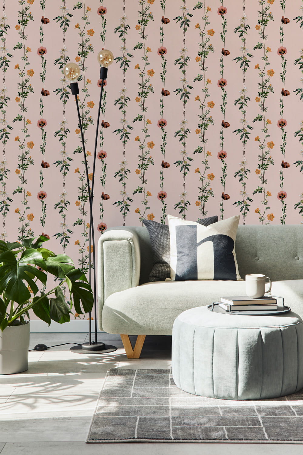 Tapete Climbing Flowers - Pink