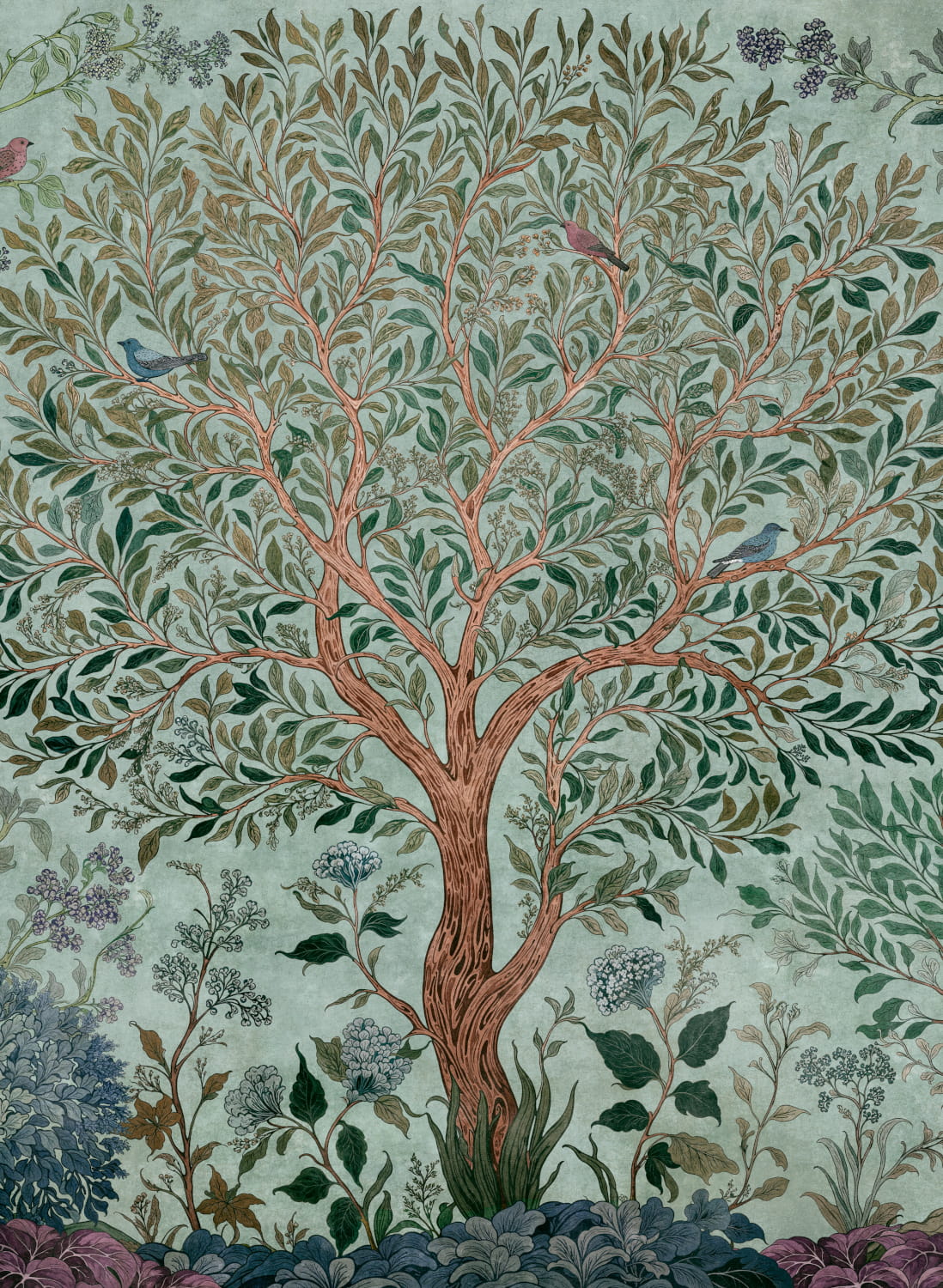 Wandbild Varanasi Tree - Sapphire