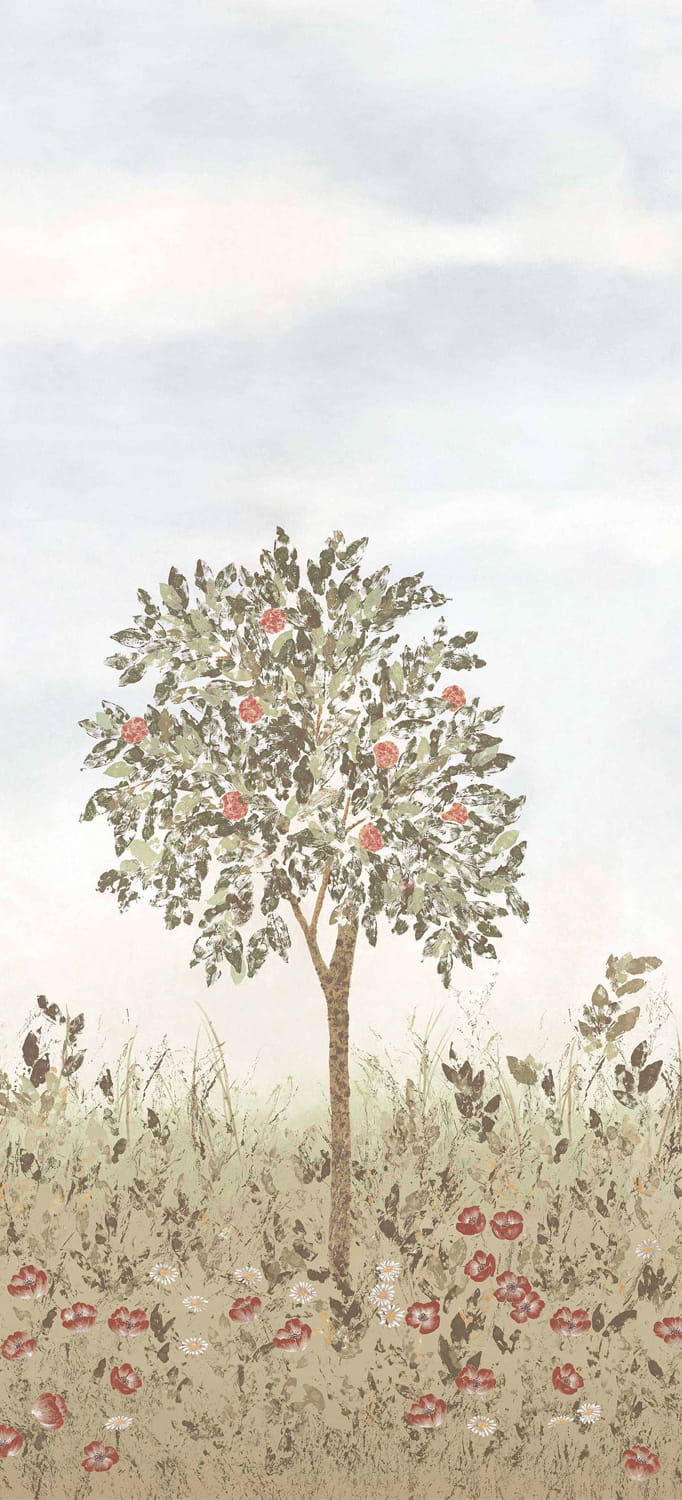 Wandbild Fresco - Sepia Panel B